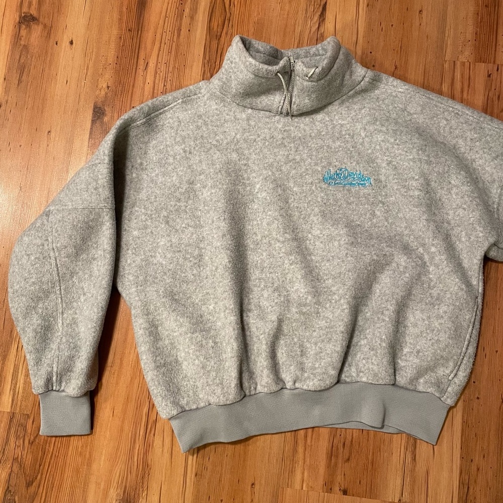 vintage Harley Davidson 1/4 zip sweater